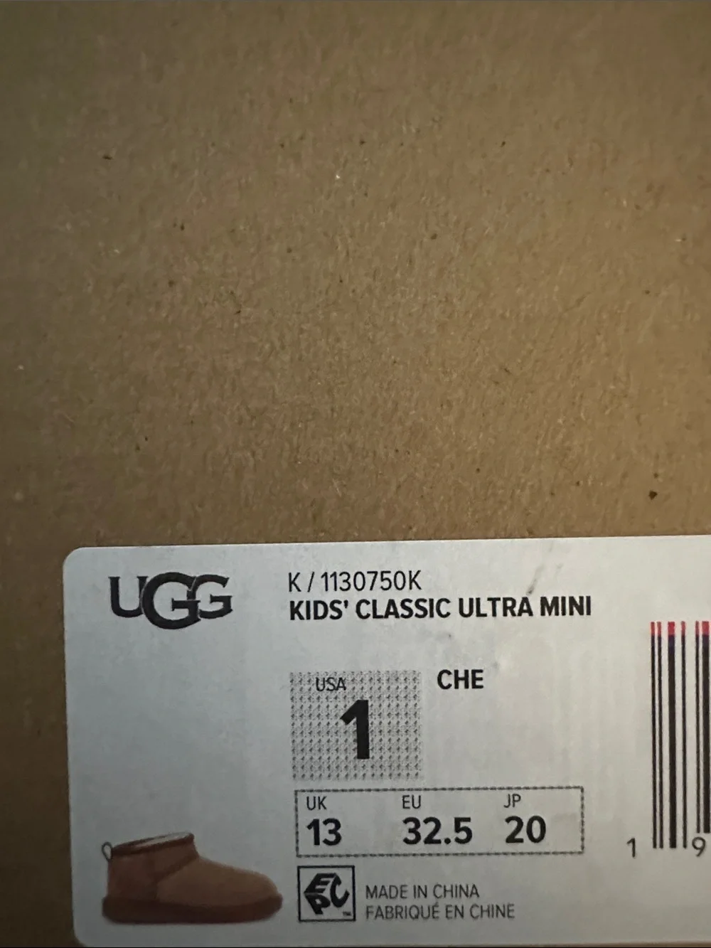 UGG Kids Classic Ultra Mini Boots - Chestnut Brown
